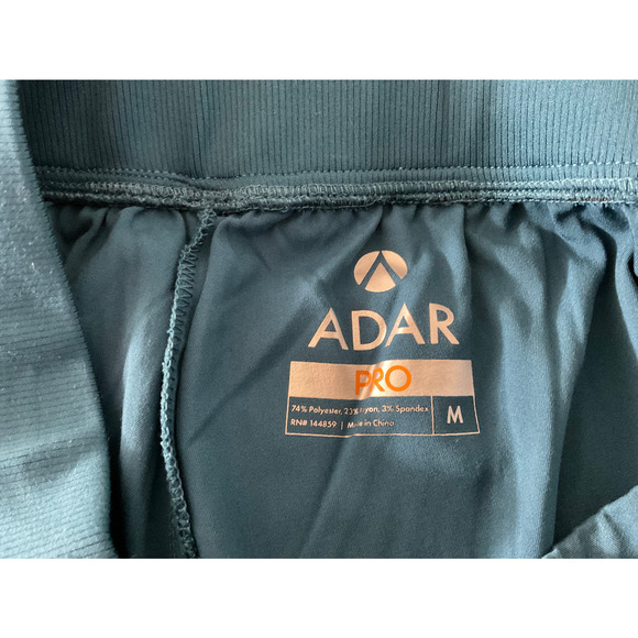 Adar Pro Women's Medium Jogger Pants Dark Teal Blue Elastic Waist Pockets - Picture 3 of 11